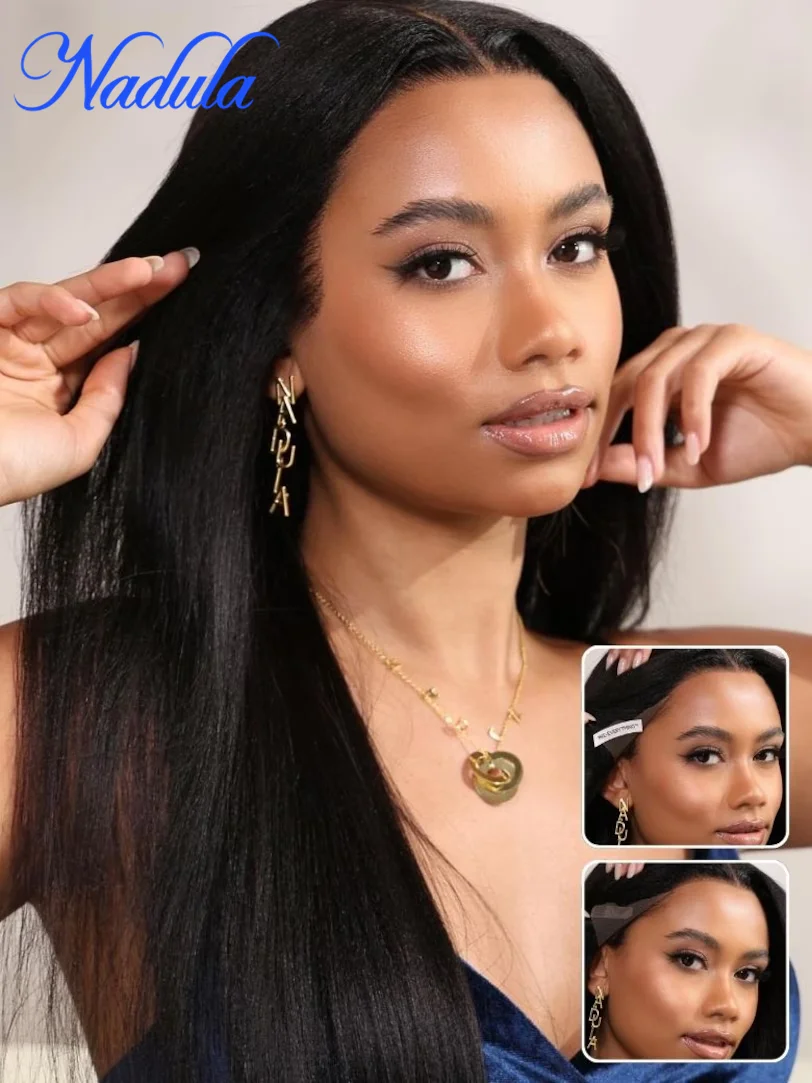 Nadula V-Teil-Perücke Aus Echtem Yaki-Haar – Klebefrei, Balayage-Braun, Natürlich & Einfach Zu Tragen