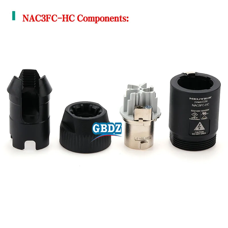 Neutrik의 PowerCON 32 A 250V 3극 케이블 커넥터 플러그/소켓 NAC3FC-HC 전문 LED 대형 스크린 조명 및 오디오