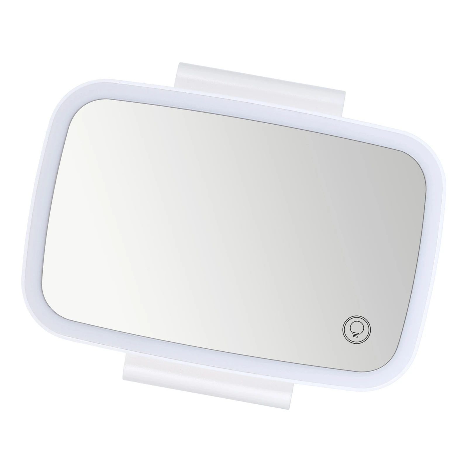 Car Sun Visor Vanity Mirror, Rechargeable Makeup Mirror with LED Lights, Dimmable Clip-on Rear View Sun-Shading Cosmetic Mirror