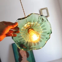 Home Simple LED Pendant Light Fixture Bedroom Living Room Bar Colorful Glass Copper Hanging Lamp Light Edison Ceiling Chandelier 2