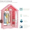 Children's Wardrobe, Mirrored Wardrobe, Open Hanging Children's Clothing Storage Cabinet, Game Room, Children's Wardrobe 4