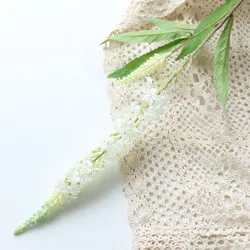 Lavender Simulation Flower Arrangement - Elegant Pastoral Decor (White)