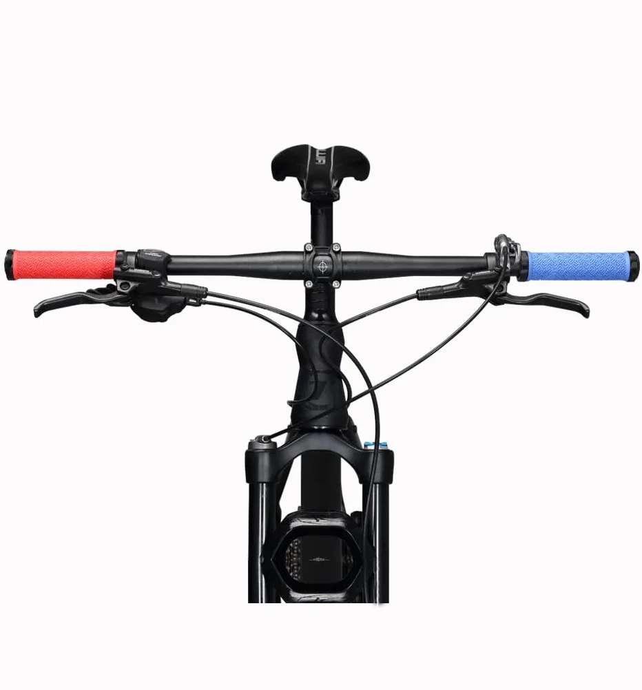 1 paire de poignées de vélo vtt en Silicone, anneau de verrouillage, poignée  de vélo de montagne, Anti-vibration, antidérapante, partie de bicyclette -  AliExpress