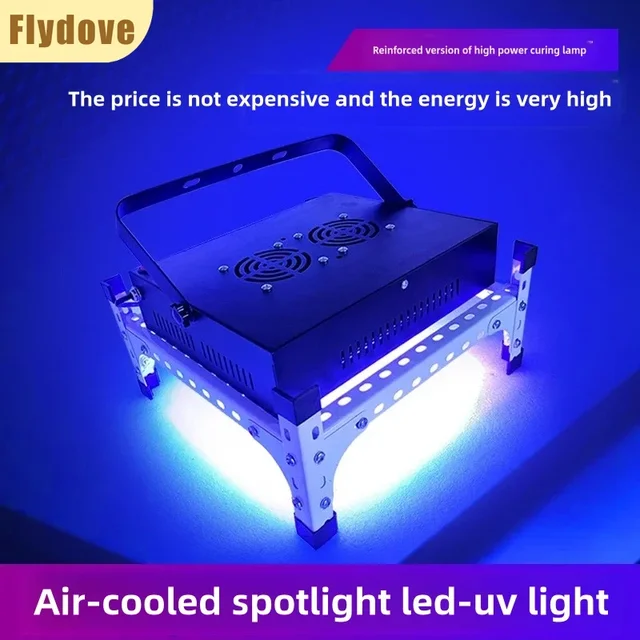 มือถือ Air-cooled ประเภทตาราง Curing Lamp 365nm 395nm LED UV โคมไฟ 3D การพิมพ์แสงพลังงานสูง Shadowless แผ่นกาว 1