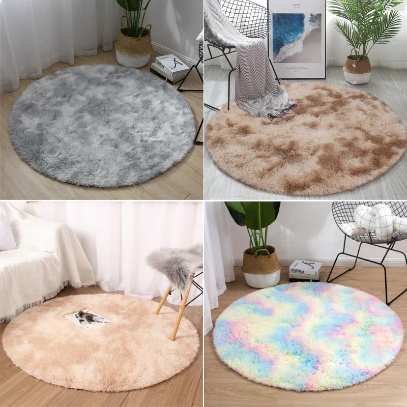 Rainbow Rugs Living Room Rainbow Carpet Room Fluffy Round Carpet