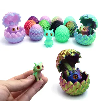3D Printed Dragon & Egg Toy Set 1