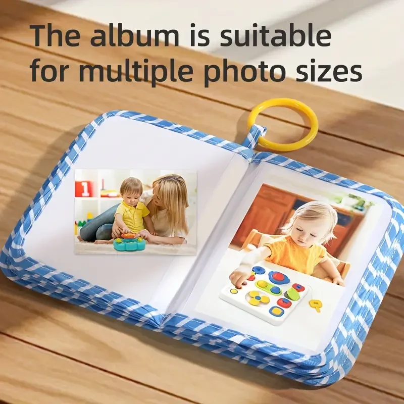 Soft Baby Memory Album with Safe Mirror - First Year Keepsake for Newborns and Toddlers