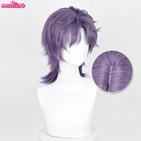 Perruque de Cosplay Rafayel Love And Deepspace, cheveux synthétiques mixtes violets résistants à la chaleur, perruques Anime pour fête d'halloween + bonnet de perruque 3