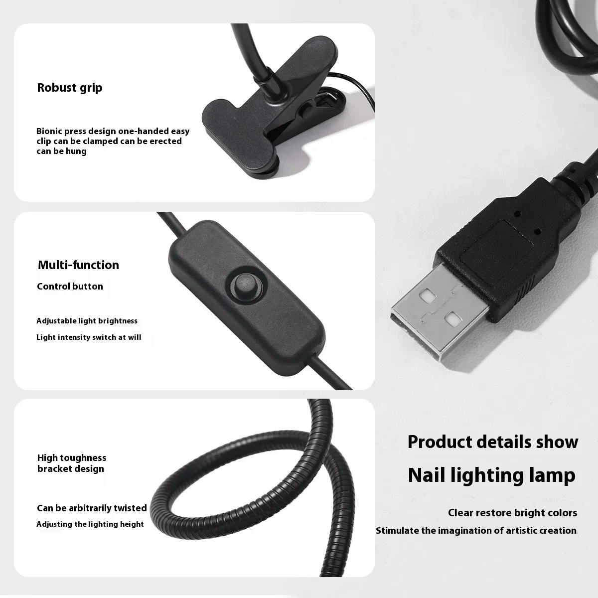 3W UV 자외선 LED 스포트라이트 조정 경화 램프 매니큐어 경화 접목 속눈썹 접착제 경화 램프 미용 도구