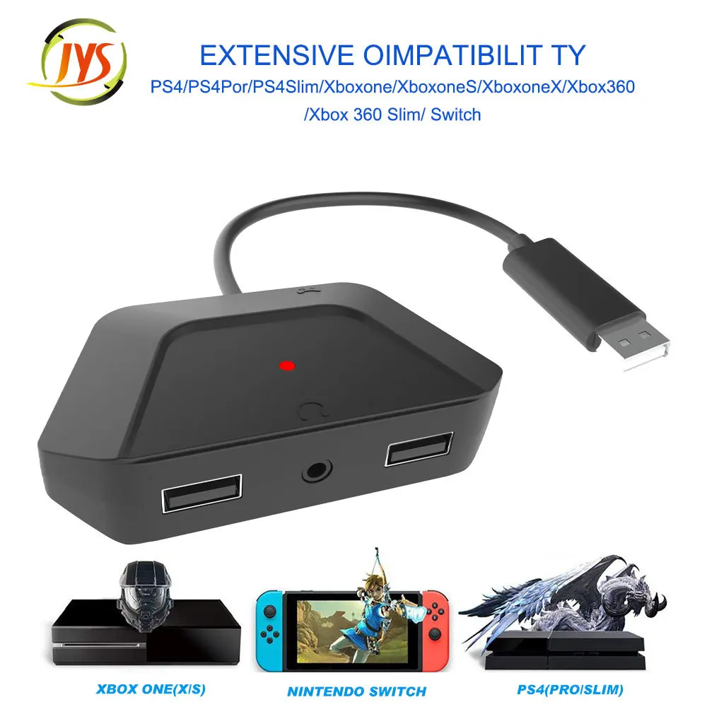 JYS-NS200 키보드 및 마우스 어댑터, 3.5mm 오디오 잭 포함, PS3, PS4, XBOX 360, XBOX ONE, 스위치 콘솔용