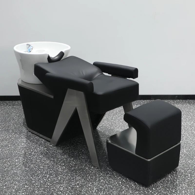 Shower Hair Shampoo Chairs Sink Stylist Lounge Shampoo Chairssalon Simplicity Silla Peluqueria Commercial Furniture RR50SC beauty stylist shampoo chairs bed barber luxury shampoo chairs simplicity massage silla peluqueria commercial furniture rr50sc