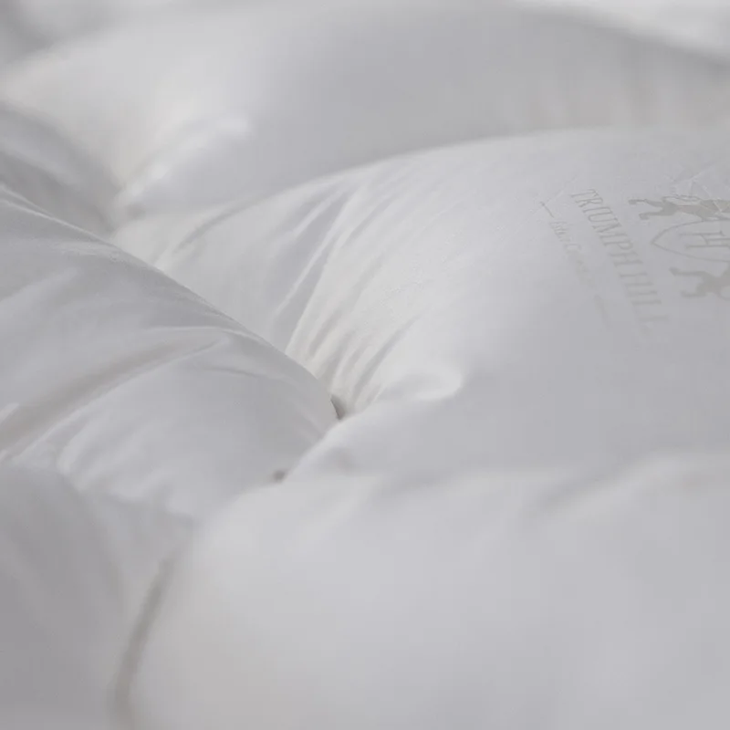 Home Feather Bed Mattress 600 TC Cotton Shell White Down Hotel Mattress Quilted Soft Down Multi-Layered Soft
