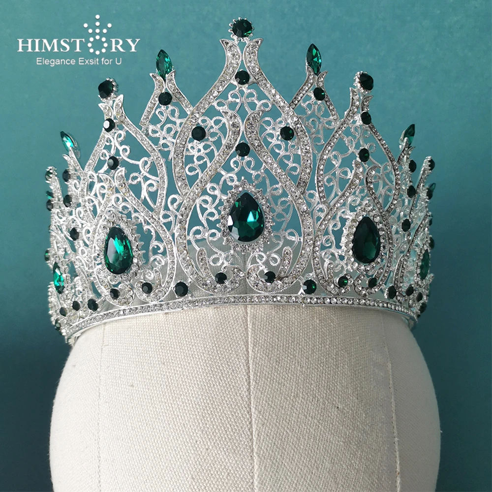 

HIMSTORY Rhinestone Wedding Crown Crystal Bridal Hair Accessories Women Tiara Baroque Headband Bride Queen Diadem