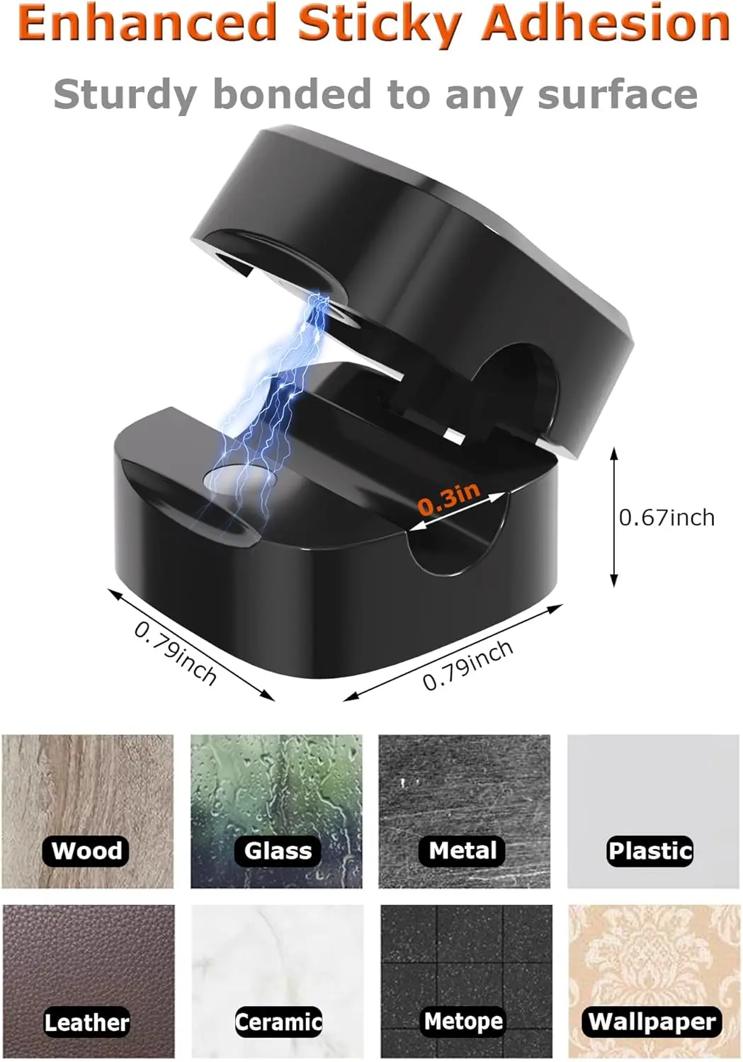 Magnetic Cable Clips - Versatile Cord Organizer and Adhesive Wire Holder for Home, Office, and Car