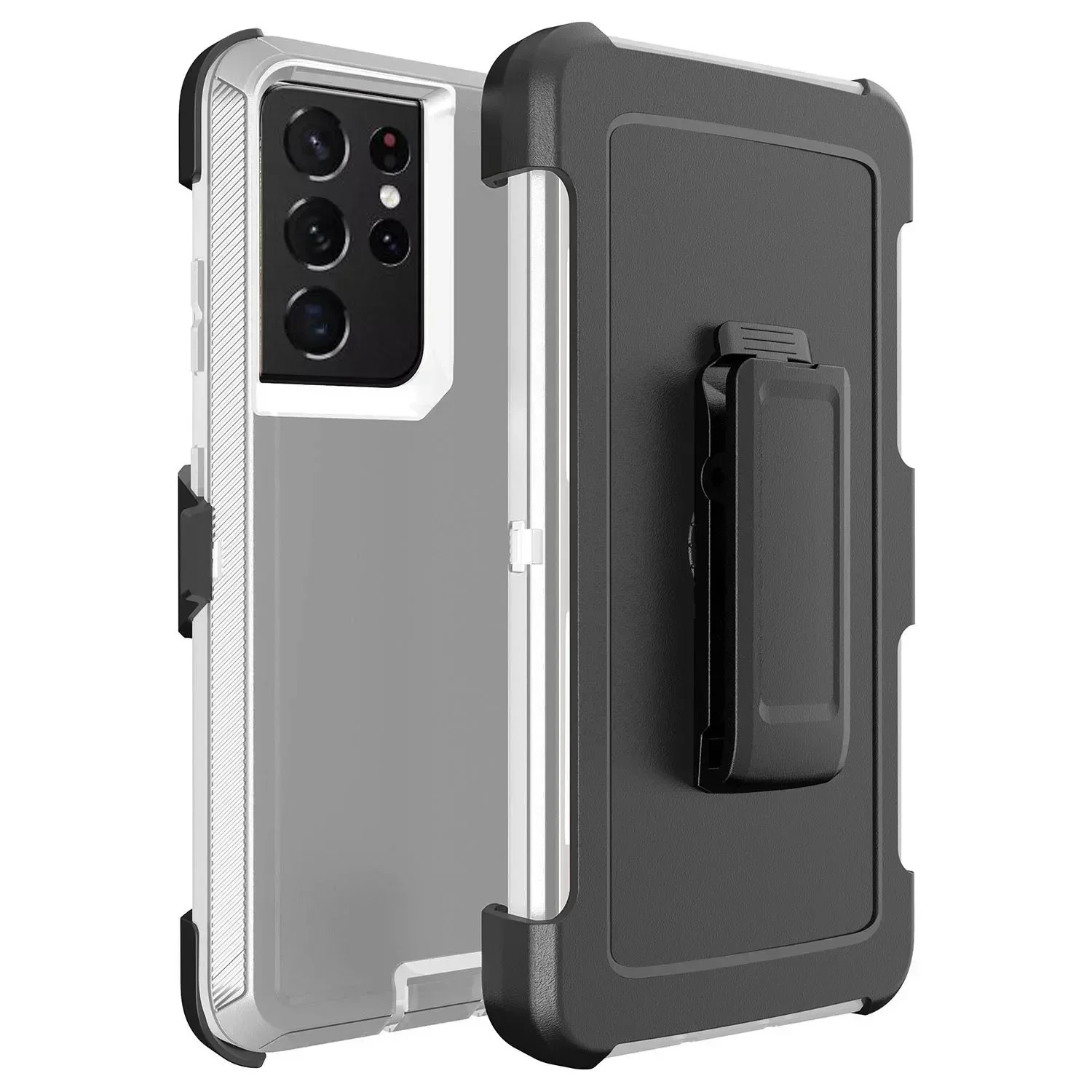 3-in-1 Rugged Armor Case with Clip