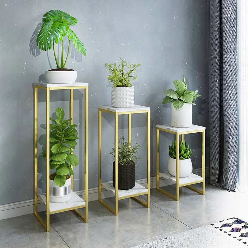 Environmentally Friendly Material Nordic Iron Flower Stand, Strong and Stable, Floor-to-ceiling Flower Pot Stand, Home d
