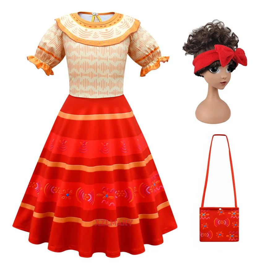 

Платья для девочек dolors Mirabel Madrigal, детский Косплей-костюм, детское необычное платье принцессы на Хэллоуин, платья, одежда