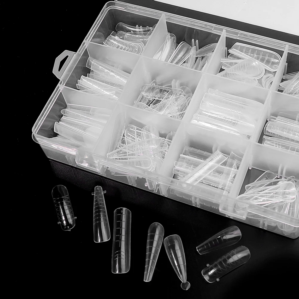 Description Picture 6 of item288pcs/Box Nail Forms False Nails Tips For Gel Extension Quick Building French Nails Mold Soft Silicone Pads Manicure Tools