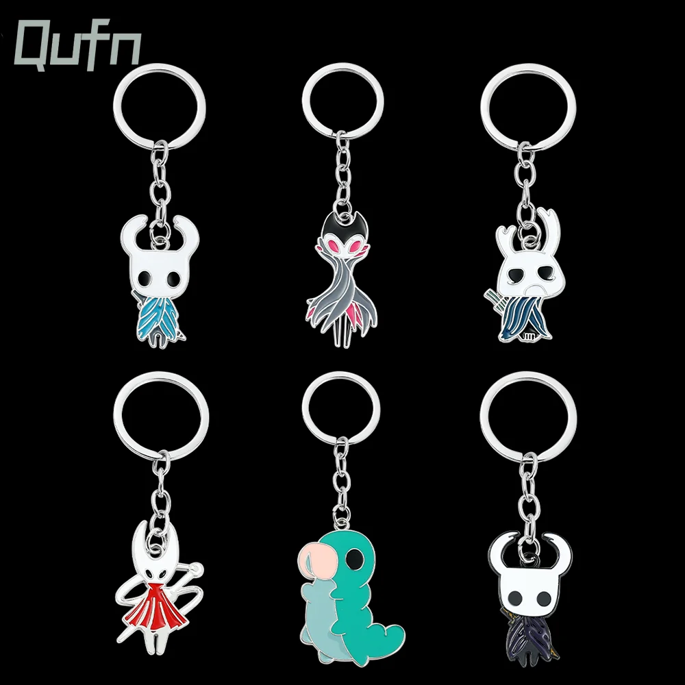 Gioco Hollow Knight Portachiavi In Metallo Portachiavi Carino Hornet Metallo Smalto Ciondolo Portachiavi Cartoni Animati Llaveros Souvenir Regali