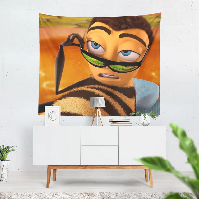 Aertemisi Barry B. Benson Bee Movie Meme Gobelin Falfüggő Művészet Hálószoba Nappali Főiskolai Kollégiumi Hátter Otthon - Image 2