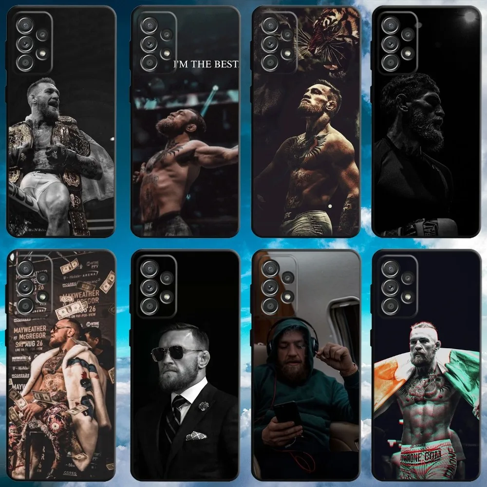 Custodia Per Telefono Conor M-Mcgregor Per Samsung S21,S22 Ultra,S20,S30 Plus,S22 Plus,S23,S30 Ultra 5G Soft Black Cover