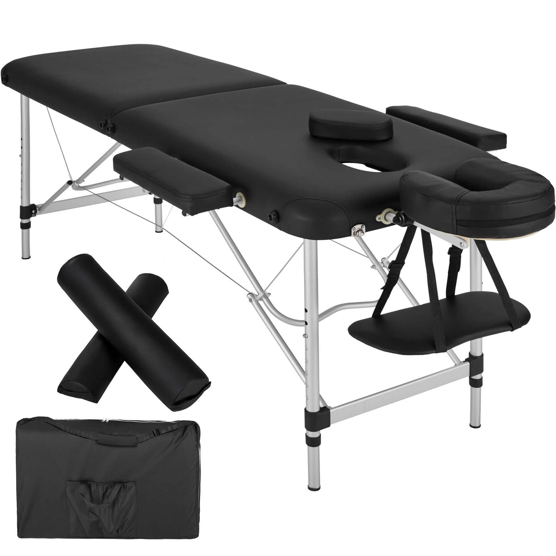 Cordelia verder attent Teclake Massage Tafel 2 Gebieden Met Zwarte Roll Kussens Massage Tafel, Massage  Tafel Met Roll Kussens, vouwen Bed Met Accessoires, Draagbare Mat Met  Draagtas, Brancard Voor| | - AliExpress