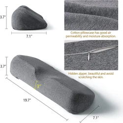 Ergonomic Memory Foam Contour Sleeping Pillow for Optimal Neck and Spine Support (Dark Grey)