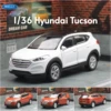 1/36 Hyundai Tucson SUV Toy Car Model Welly Diecast Alloy Vehicle Miniature Pull Back Collection Gift For Children Boys Kid 1