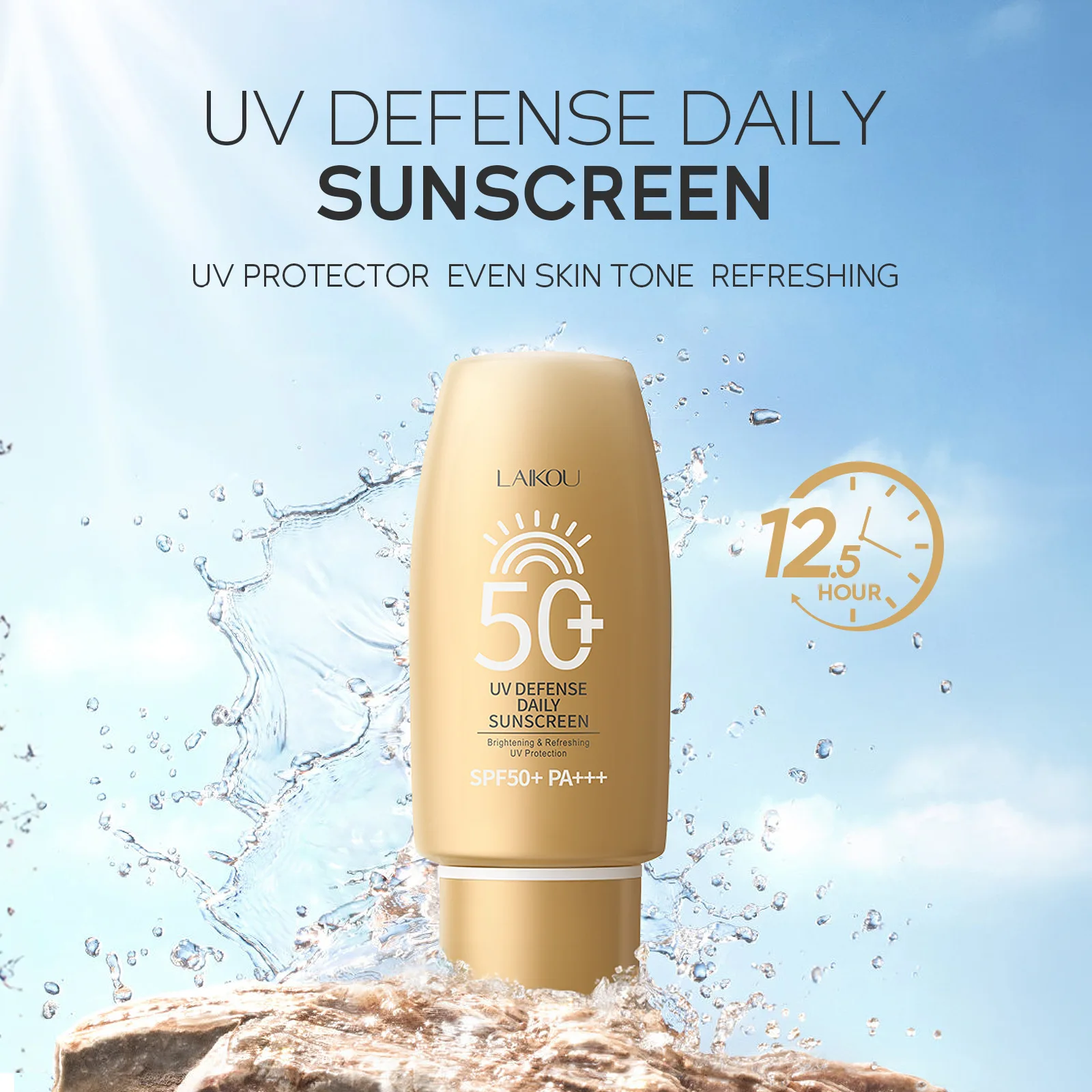 LAIKOU Whitening Facial Sunscreen SPF50+ UV Protective Sun Cream Moisturizing Skin Body Sunscreens Anti Sun Face Protection 50g 5
