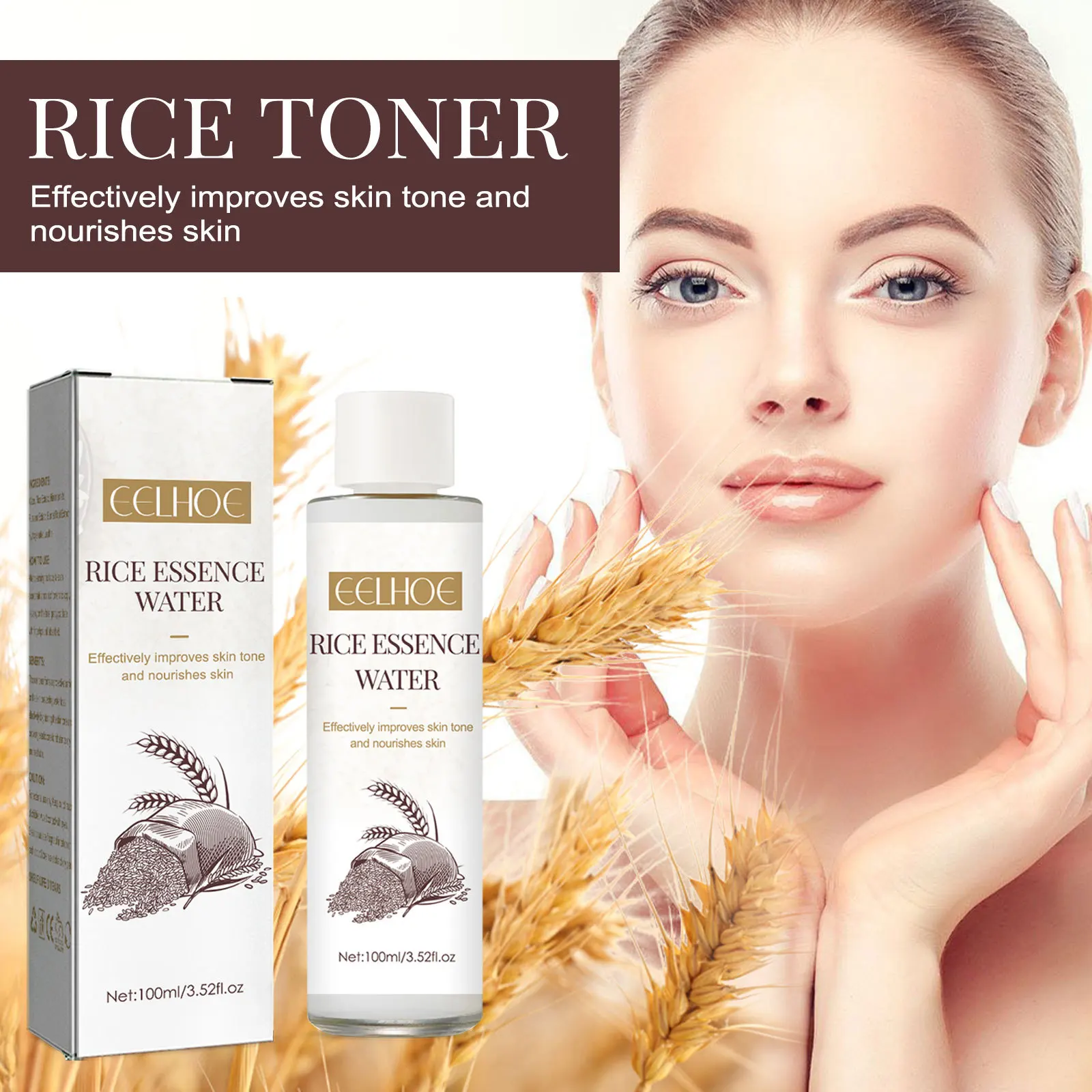 Rice Face Toner Anti Acne Dark Spot Remover Smooth Pore Oil Control Repair Rough Glow Rejuvenating Nourish Pore Shrinking Serum_voghion.com