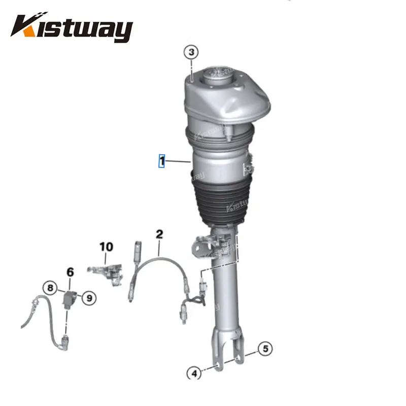 Front Air Suspension ADS Shock Assembly For BMW 5 Series 6 Series 