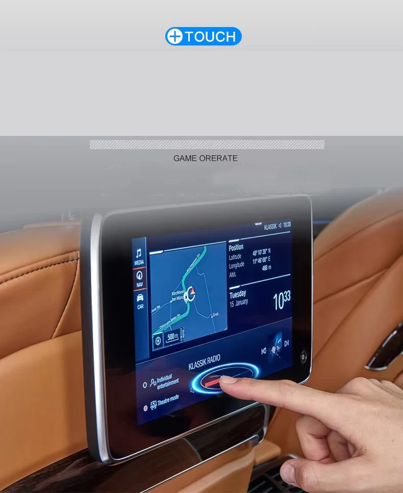 

Защитная пленка из закаленного стекла 2 шт. для BMW X7/BMW 7 серии 740LI 2019-2022 Защитная пленка для сенсорного экрана навигационного заднего сиденья ТВ