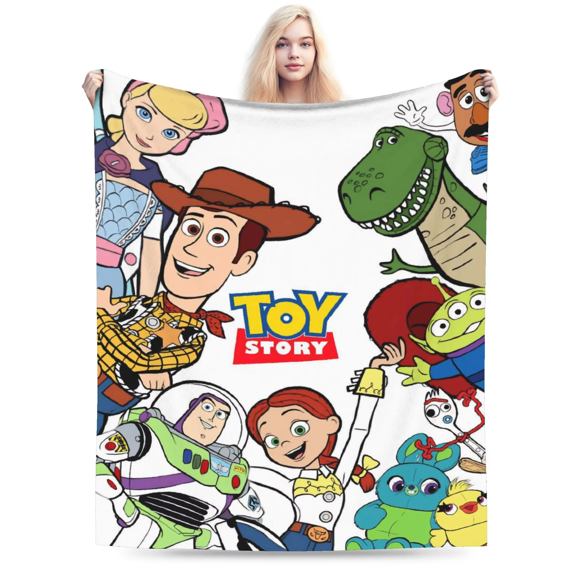 Plaid Toy Story - Couverture douce avec Woody, Buzz et les amis