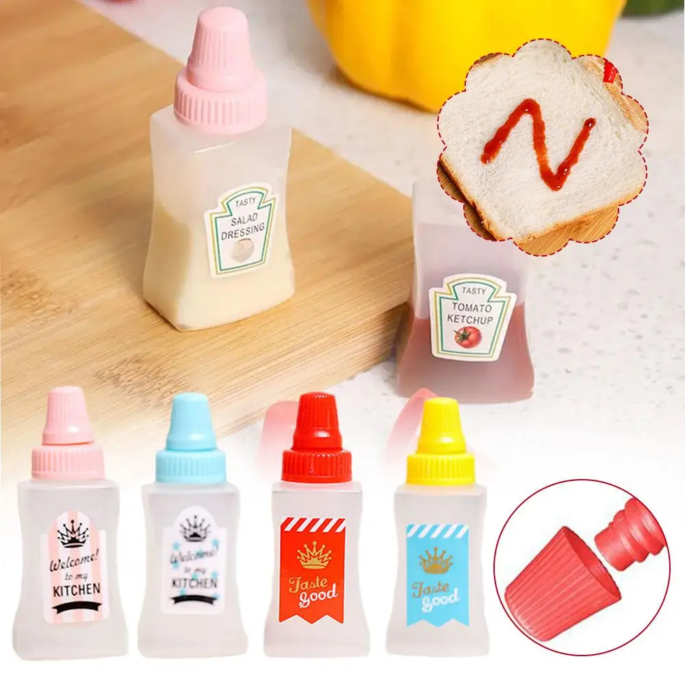 

25ml Mini Sauce Bottle Salad Small Dressing Container Seasoning Storage Bottle Dressing Separately For Office Bbq Salad E8d0