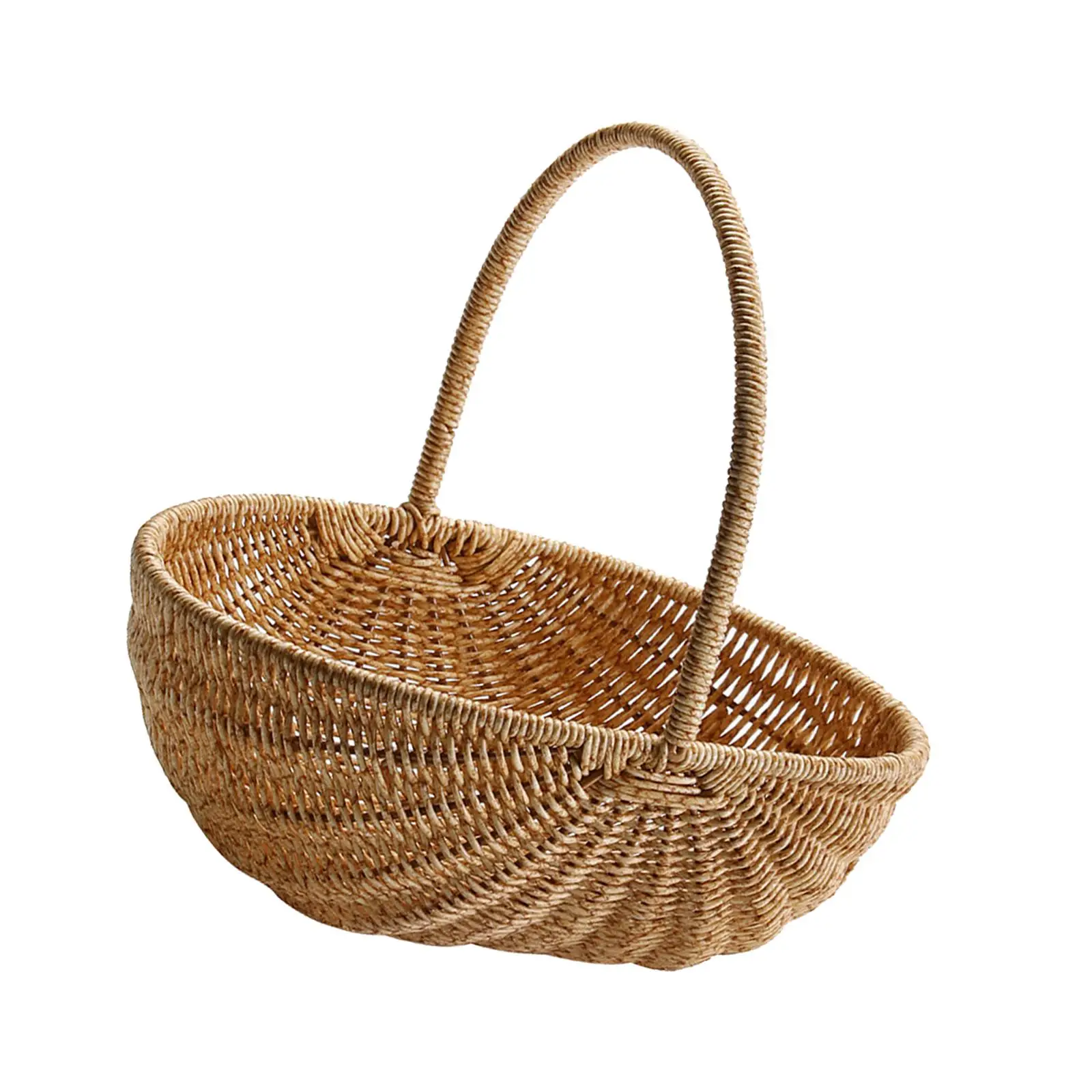 Multipurpose Woven Basket Containers with Handle Storage Decoration Organizer