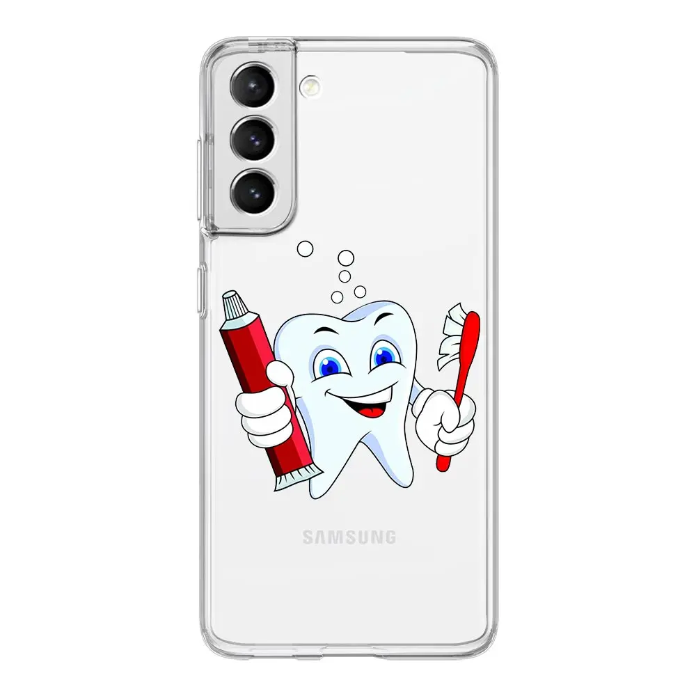 Cute Dentist Teeth Design Soft Clear Phone Case