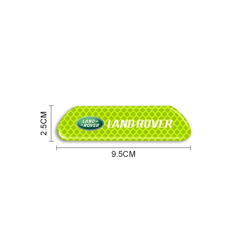 4pcs 자동차 도어 안전 경고 반사 마크 엠블럼 랜드 로버 Evoque 4 스포츠 레인지 로버 X99 디스커버리 용 3D 스티커
