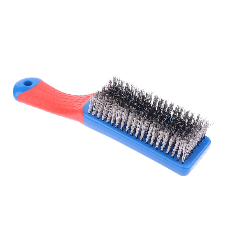 Description Picture 4 of itemHeavy Duty Stainless Steel Wire Brush With Comfortable Plastic Handle - Perfect For Removing Rust, Welding Slag, Dirt, And Paint