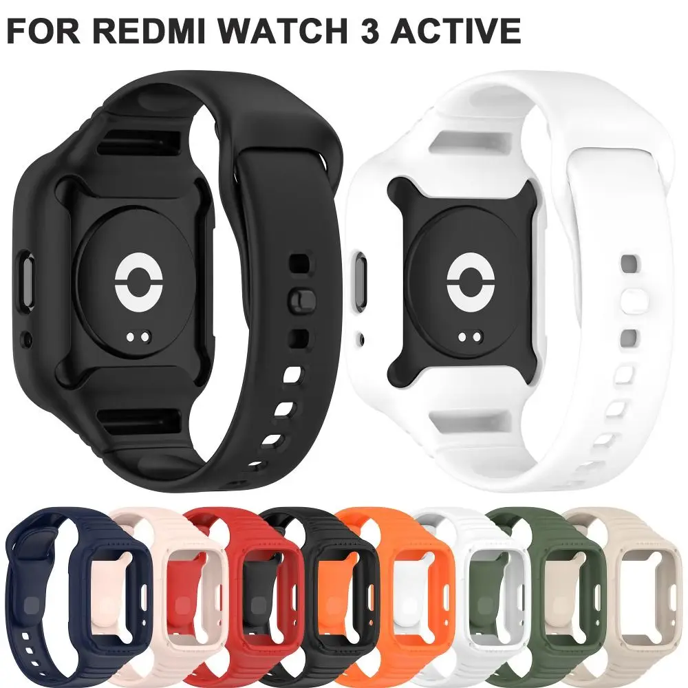 Soft Silicone Case+Strap for Redmi Watch 3 Active Screen Protector Sports  Strap Watchband for Redmi Watch 3 Active Smart Watch - AliExpress