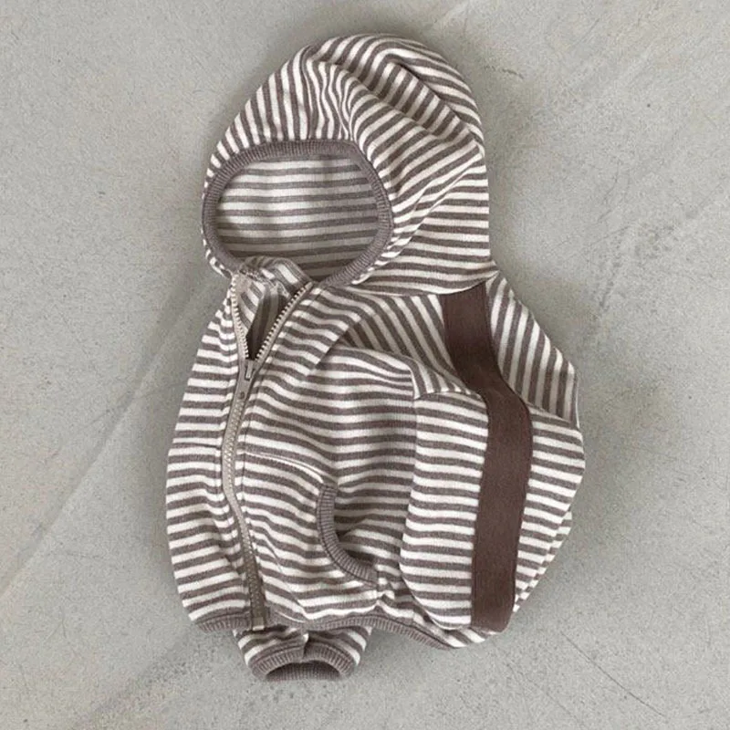 New Baby Autumn Hooded Coat Cotton Infant Stripe Jacket Long Sleeve Children Casual Clothes Kids Boys Girls Hoodie