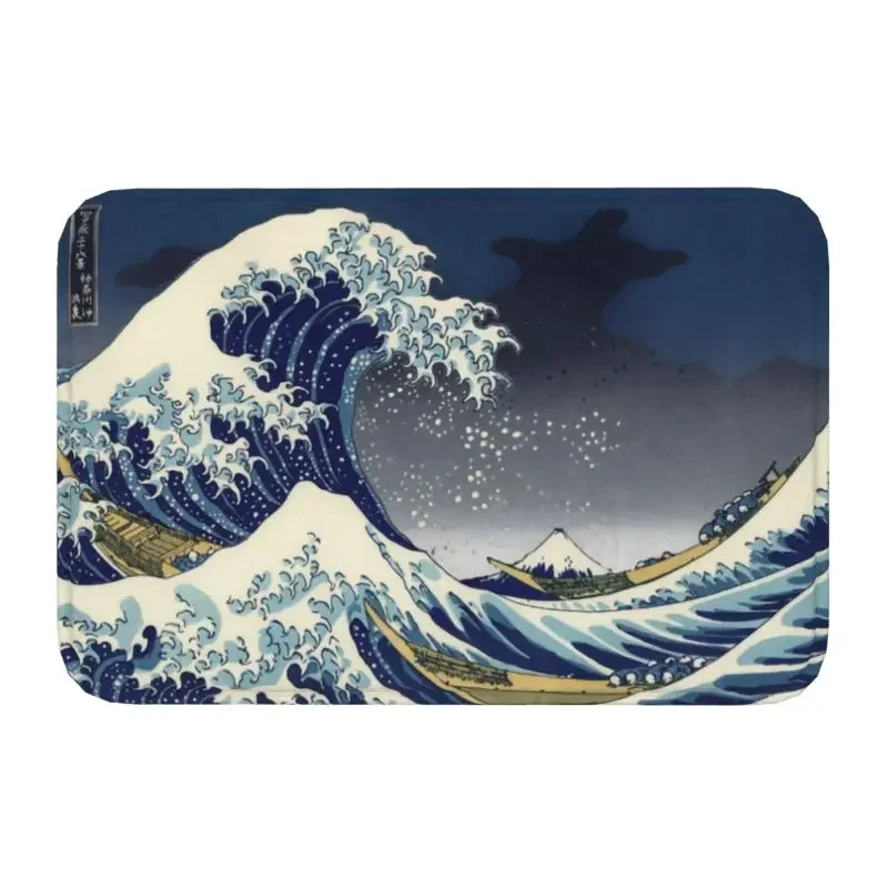 

The Great Wave Off Kanagawa Doormat Non-Slip Bathroom Kitchen Mat Living Room Door Floor Entrance Carpet Rug