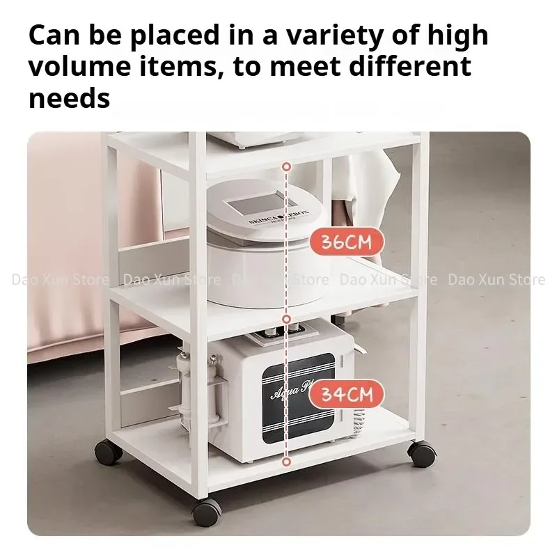 Tattoo Cart Iron Trolley Shopping Stainless Steel Lash Pedicure Wood Furniture Salon Transparent Small Spa Makeup Dressing Table multi layer storage trolley tattoo workstation desk