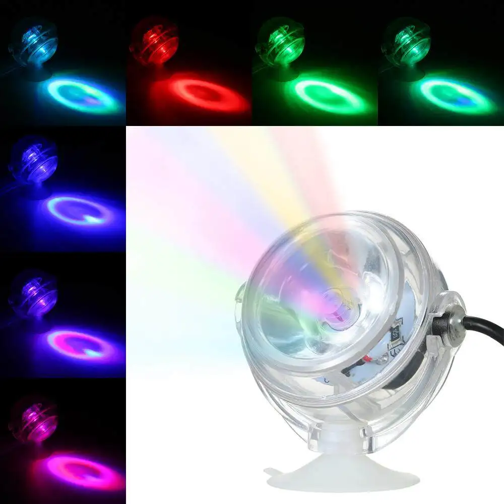 Aquarium Spotlight USB Colorful Gradient Diving Light LED Small Lamp Romantic Fish Tank