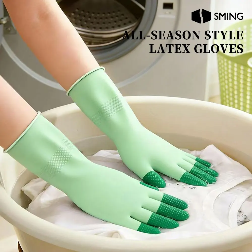 Silicone Anti-Slip Reusable Dishwashing Gloves - Durable and Convenient Kitchen Cleaning Solution