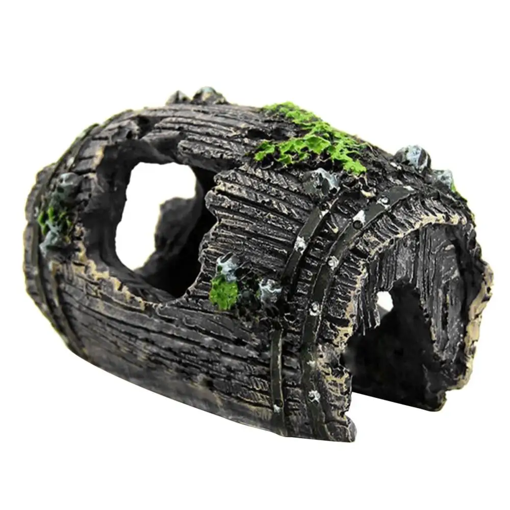 Fish Tank Landscaping Decoration Resin Artificial Aquarium Barrel Aquatics Decoration