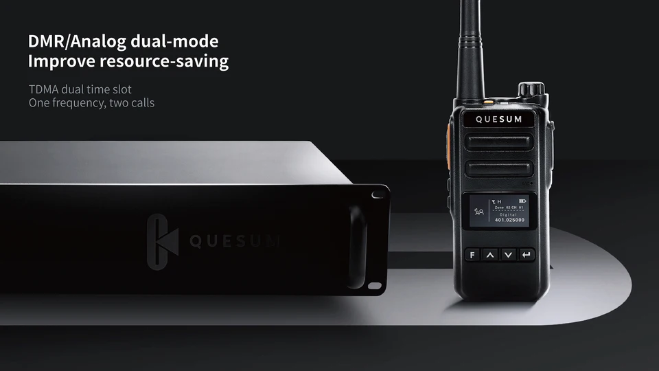 Quansheng-デジタルトランシーバー、Quesum md10 dmr、uhf 400-480mhz