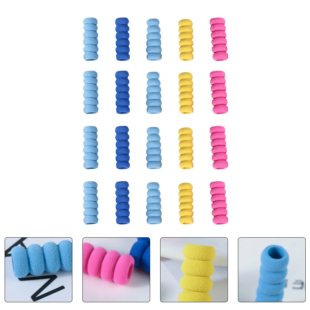 20 Pcs Pen Writing Aid Arthritis Student Holder Stylus Case Trainer