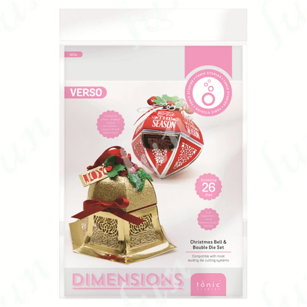 Description Picture 6 of itemNew Metal Cutting Dies Box DIY Greeting Cards Decor Scrapbooking & Stamping Festive Christmas Bell & Bauble Die Set