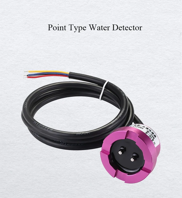 DC12V 24V Wired Point Type Water Leakage Leak Detector Sensor Alarm NO NC Normal Open Close Relay Output 5