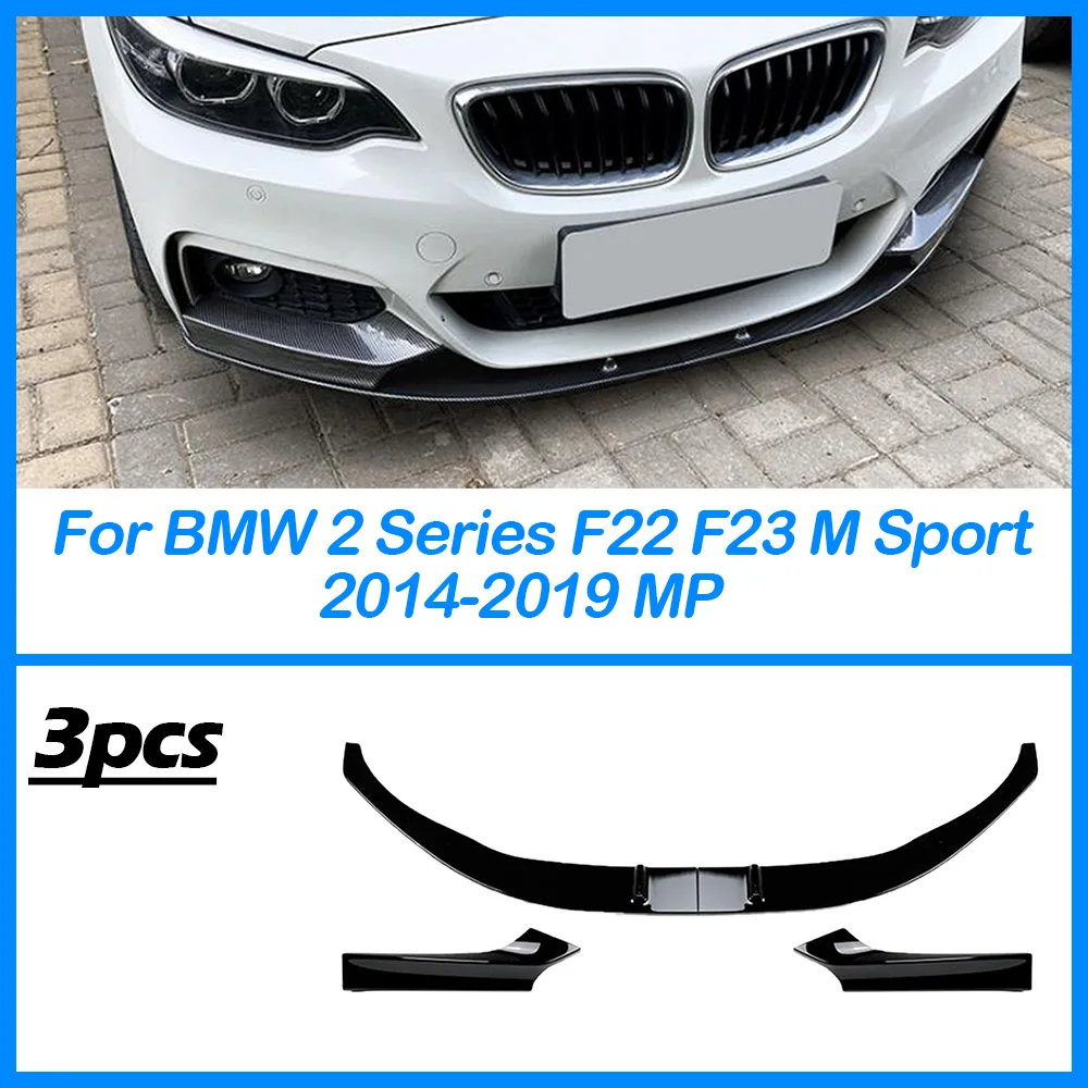 

For BMW 2 Series F22 F23 M Sport 2014-2019 MP Car Front Bumper Lip Body Kit Spoiler Splitter Anterior Chin Diffuser Accessories